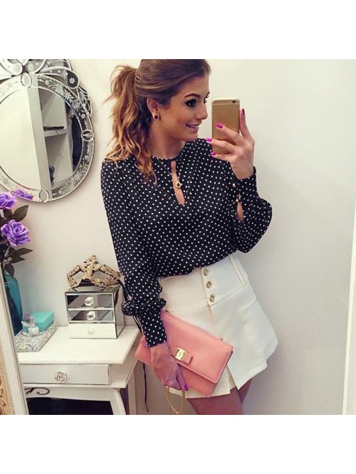 New Arrival Women Tops Casual O-Neck Long Sleeves ...