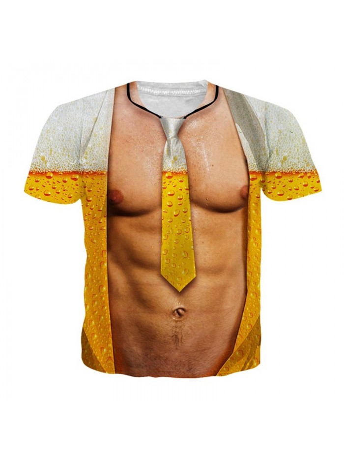 T Shirt Men  Funny Print Short Sleeve T-shirts 