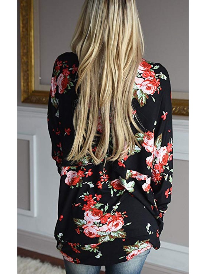 Womens Boho Irregular Long Sleeve Wrap Kimono Cardigans Casual Coverup Coat Tops Outwear