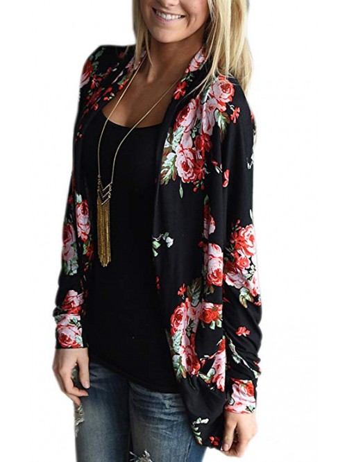 Womens Boho Irregular Long Sleeve Wrap Kimono Card...