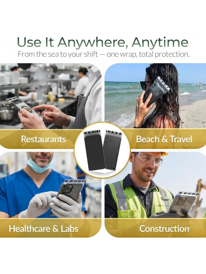 WynnShield™ Protective Phone Case Wrap Powered by Microban® -10 Packs - Ultra-Thin Easy Apply Contact Film for Phones, Scratch-Resistant, Easy Removal, Enhanced Device Hygiene