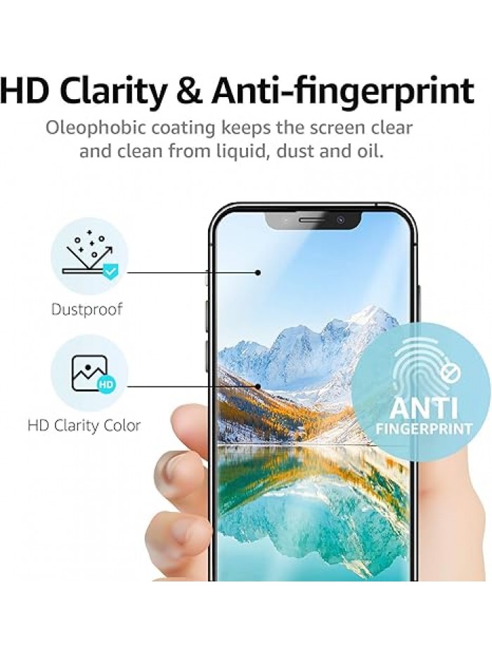 Amazon Basics Bubble Free, Case Friendly Tempered Glass Screen Protector for iPhone XR/11, HD Clear, Anti Scratch, 9H Hardness, 6.1 Inch, 2-Pack