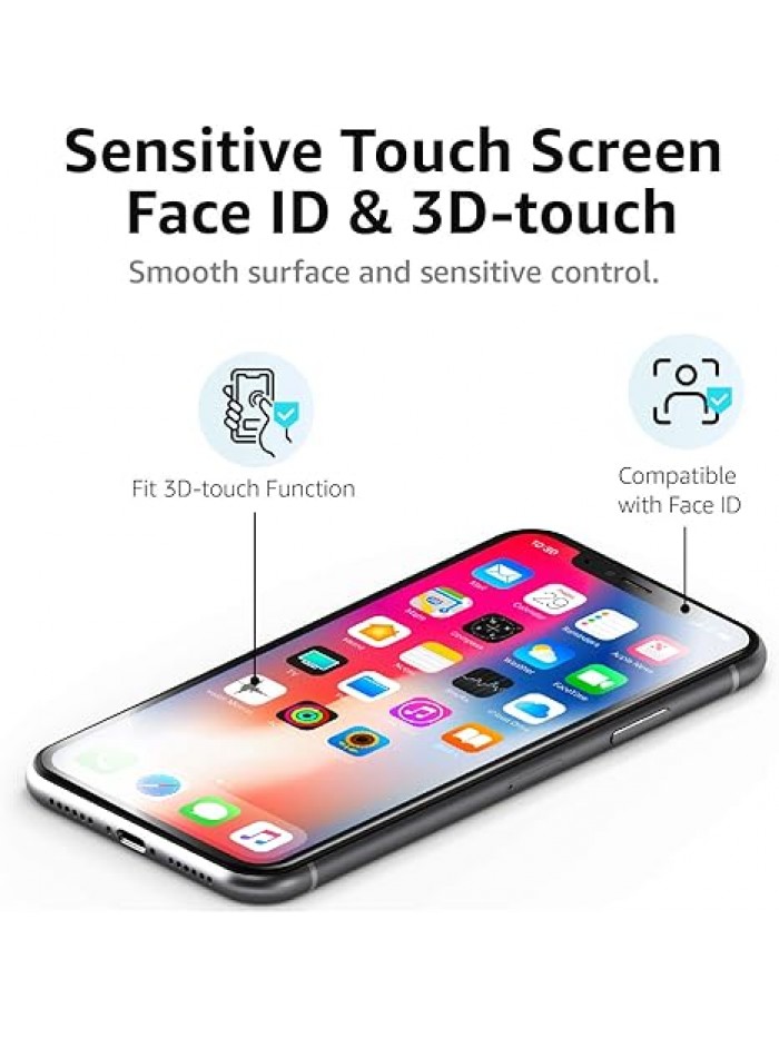 Amazon Basics Bubble Free, Case Friendly Tempered Glass Screen Protector for iPhone XR/11, HD Clear, Anti Scratch, 9H Hardness, 6.1 Inch, 2-Pack