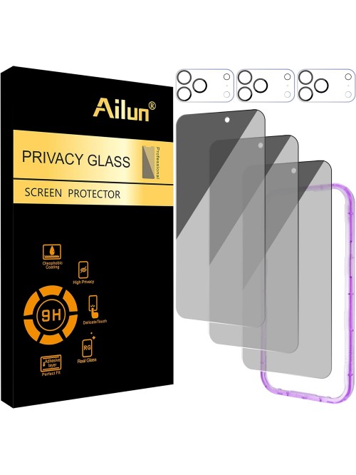 Ailun 3 Pack for iPhone 17 Pro Max Privacy Screen ...