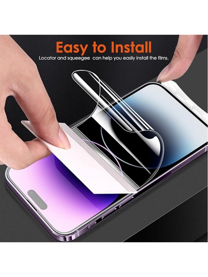 JDHDL[3 Pack Soft Hydrogel Film Screen Protector for iPhone 15 Pro Max/iPhone 15 Plus, Upgraded Non-breakable Flexible TPU for iPhone 15 Pro Max Screen Protector Film (NOT Glass)