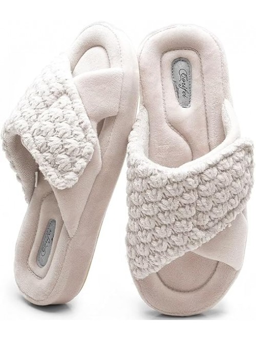 Women's Orthotic Slippers with Arch Support Adjust...